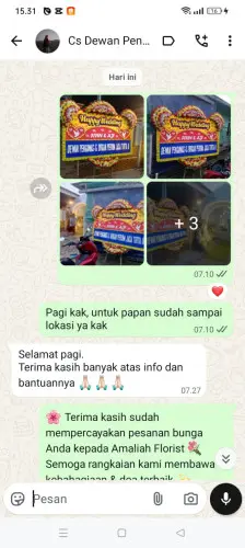Testimonial Papan Bunga Pernikahan banjaran wetan